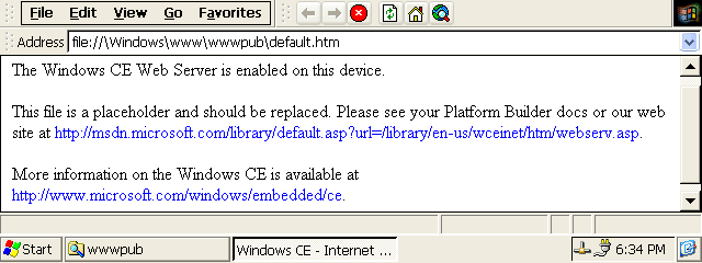Windows CE .net 4.1 IIS for Windows CE